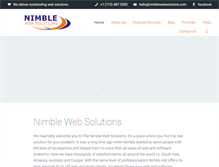Tablet Screenshot of nimblewebsolutions.com